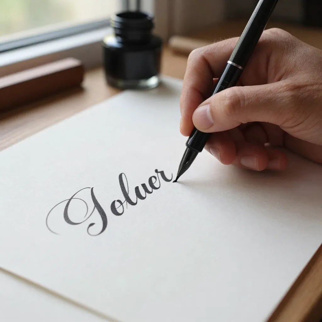 Wedding calligraphy sample