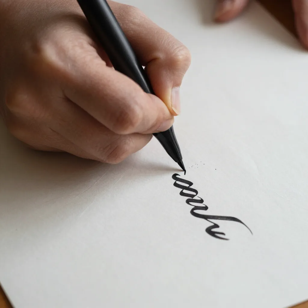 Hand lettering sample