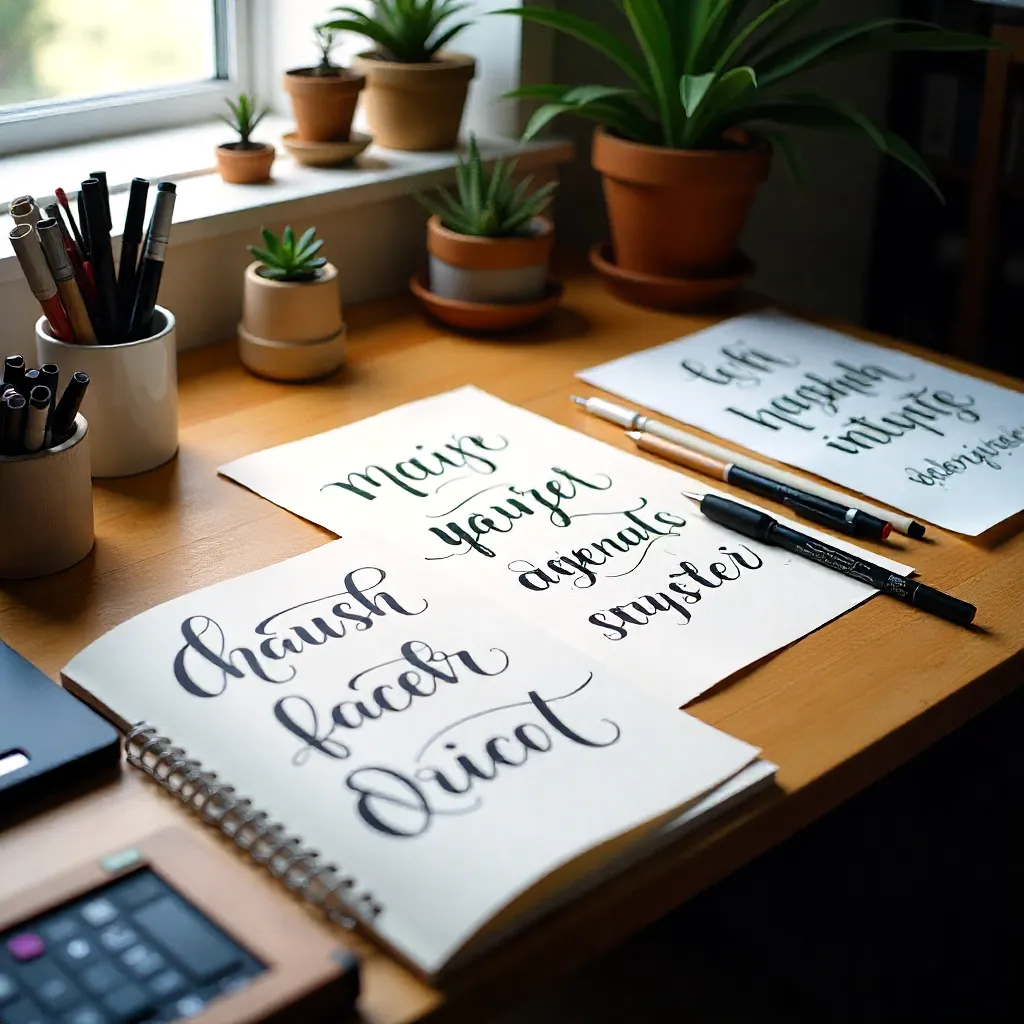 Refining calligraphy details